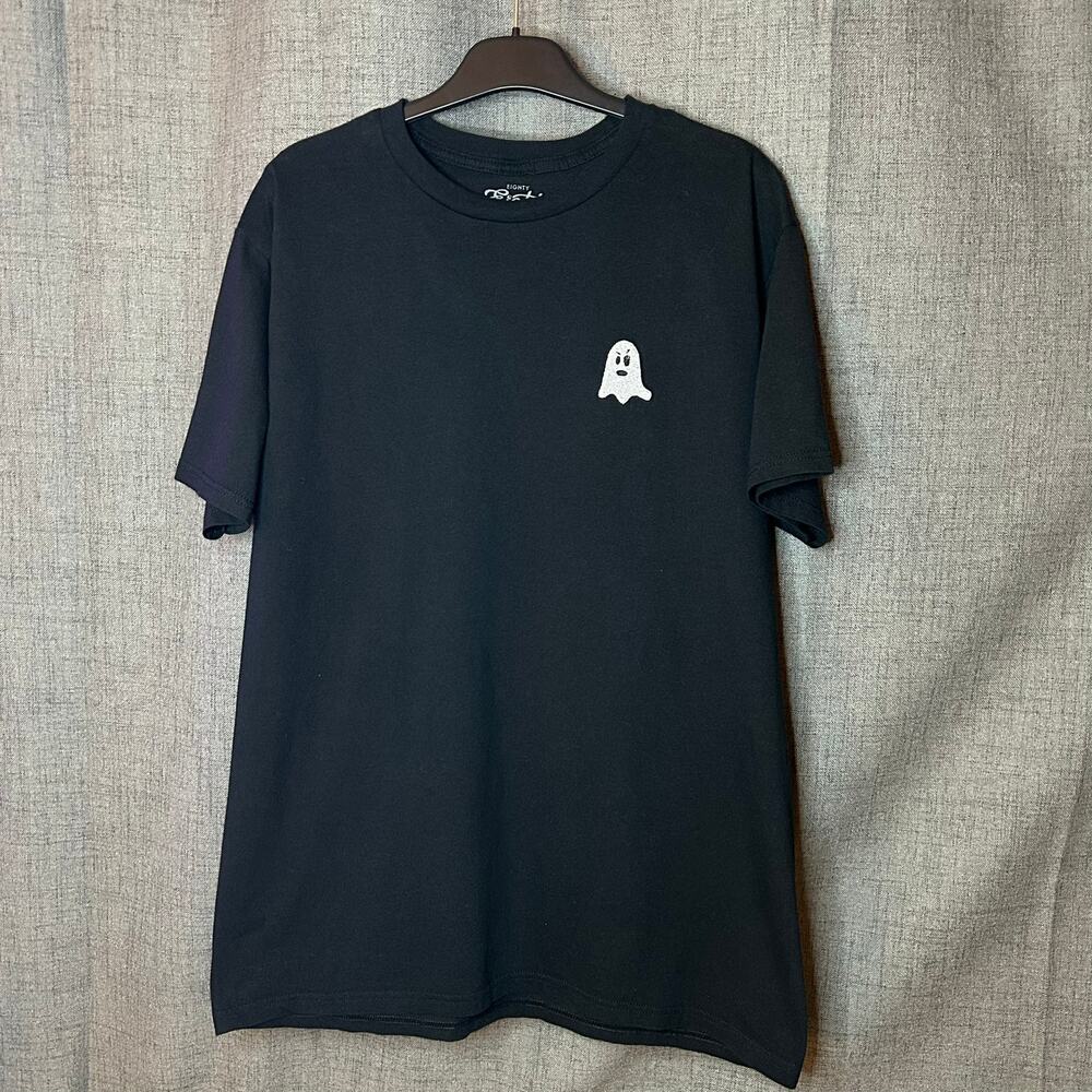 Eighty Eight Brand Embroidered Ghost Logo T-Shirt Men's Size Large